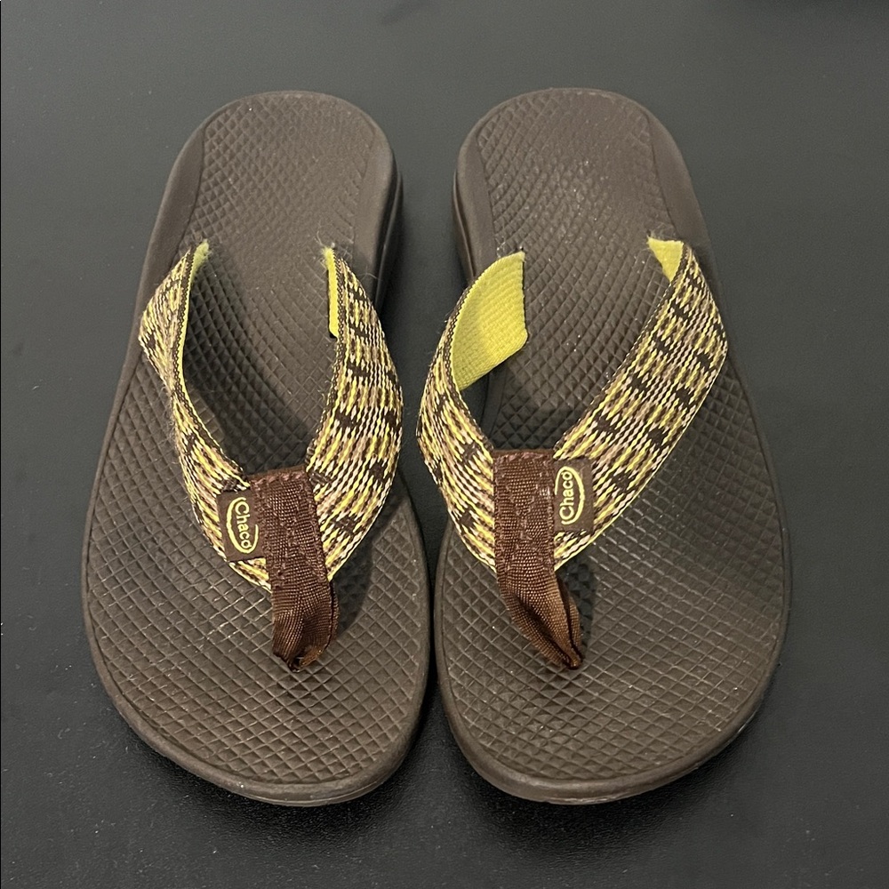 Chaco Brown and Yellow Sandals